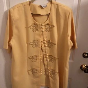 Whisper Brand Yellow Buttoned Top/Jacket